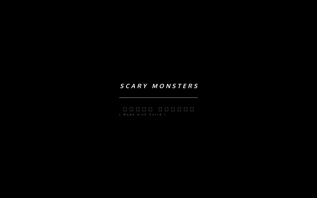Carrd profile picture for @monsters